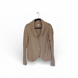 St. John's Bay Cable Knit Cardigan - Beige